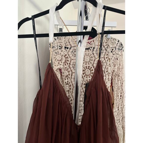 retrofete Arlet Chiffon Dress in Chestnut - Picture 11 of 16